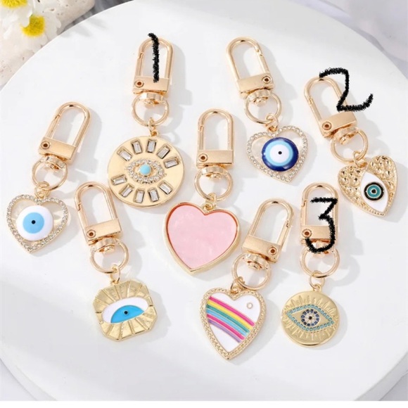 🧿Dainty Evil Eye Protection key chain charms karma charms for  karmic vibes 🧿 - Picture 8 of 8